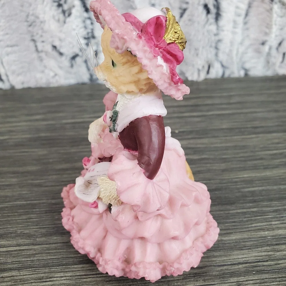 Southern Belle Love Valentine's Day Orange Cat Decorative Figurine 3.75